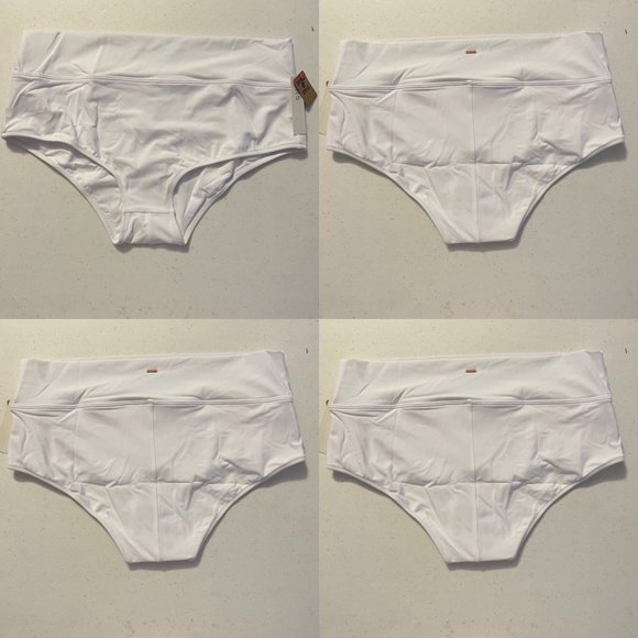 Pink By Victoria Secret NWT Sz L White High Waist Full Coverage Bikini Bottom - Picture 1 of 5